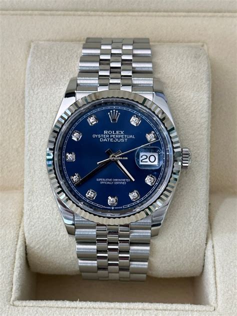 rolex datejust quadrante blu e diamanti|Acquista Rolex Datejust 36 su Chrono24.